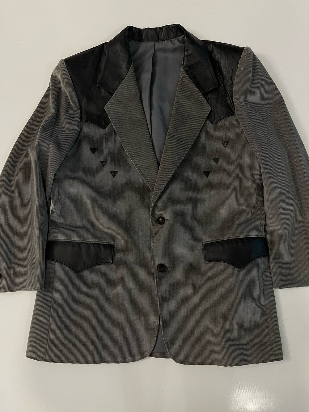 VTG Pioneer Wear Jacket Blazer Western Cowboy Sport Coat Mens 40 Gray GF